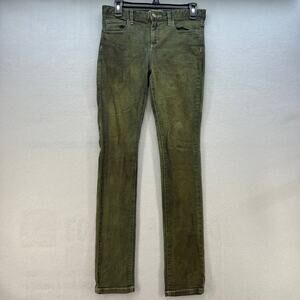 Free People Women's Jeans Size 26 Green Tint Skinny 612855-16515125